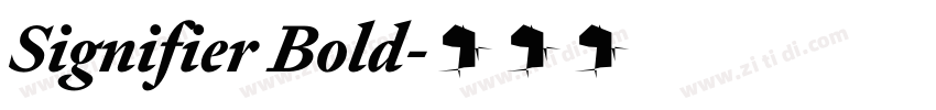 Signifier Bold字体转换 Signifier Bold字体转换